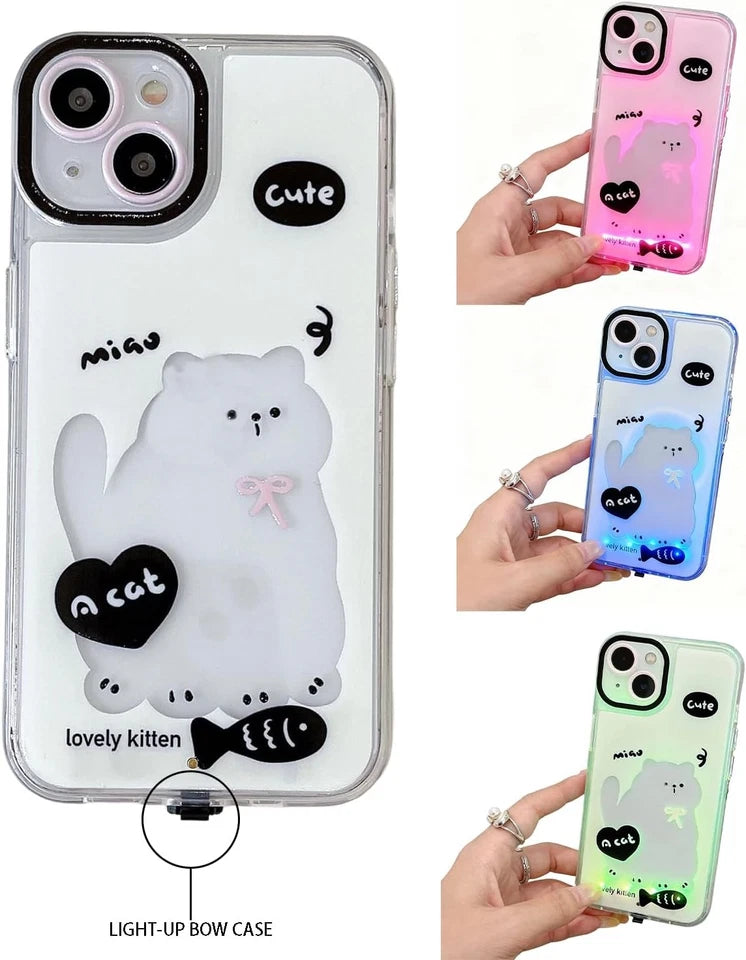 Light-Up Cute Pet Phone Case for iPhone