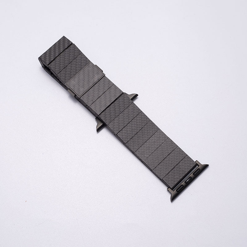 Carbon Fiber Apple Watch Band+Slim Aramid Fiber Protective Cover