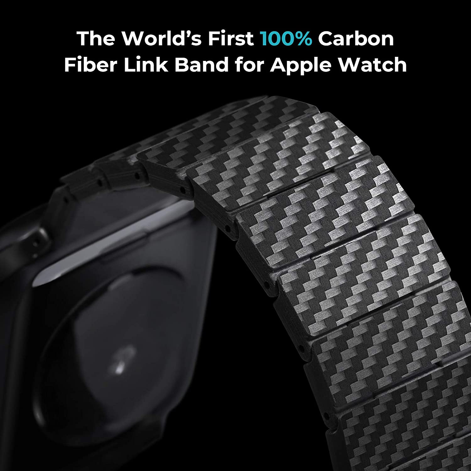 Carbon Fiber Apple Watch Band+Slim Aramid Fiber Protective Cover