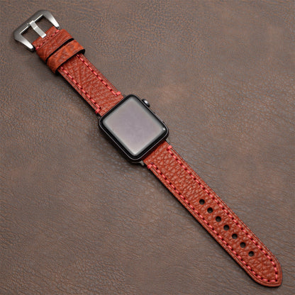 Top grain leather strap For Apple watch