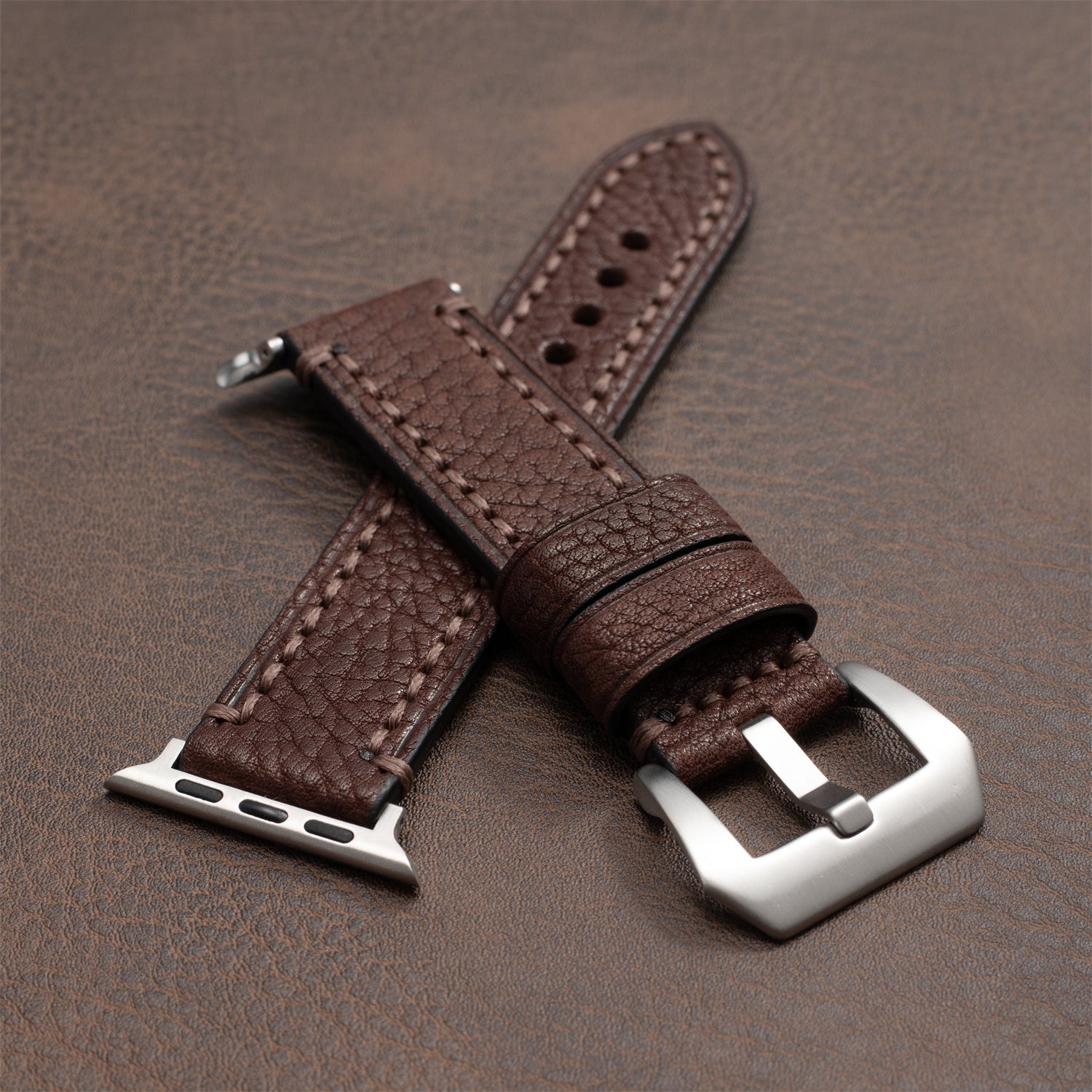 Top grain leather strap For Apple watch