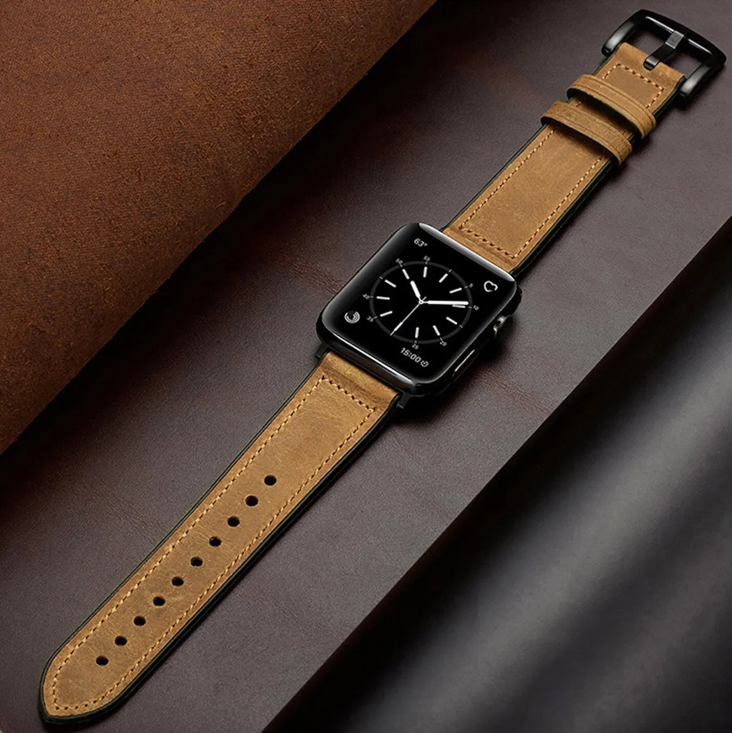 Leather Luxury Watch Band For Apple Watch